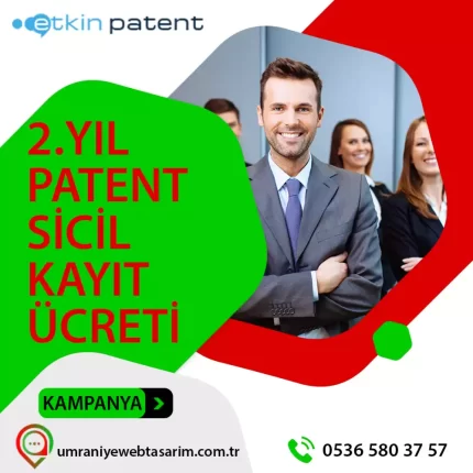 2.yıl patent sicil kayıt ücreti